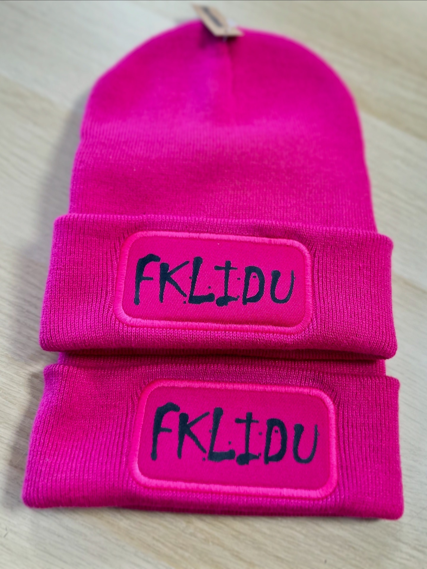 Zimní čepice s vlastním potiskem Zakázka FKLIDU